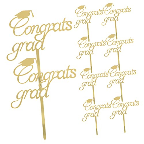 MAGICLULU 10pcs Graduation Cap Kuchen Dekorationen Cupcake Kronen Anzahl Kuchen Toers Für Graduation Party Supplies von MAGICLULU