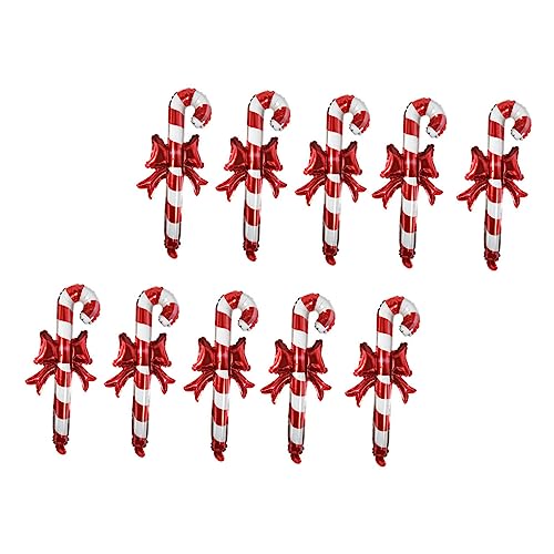 MAGICLULU Große Aufblasbare Zuckerstangen-luftballons Für Weihnachten 10 Stück Handgehaltene Aluminiumfolien-luftballons Festliche Dekorationen Für Partys MAGICLULU Große Aufblasbare Zuckerstangen-luftballons Für Weihnachten 10 Stück Handgehaltene Aluminiumfolien-luftballons Festliche Dekorationen Für Partys von MAGICLULU