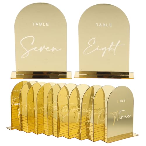 MAGICLULU 10st Platzkarten Tischnummern Für Den Hochzeitsempfang Tischkarten Tischnummernschilder Namenskarte Zur Hochzeit Hochzeitsempfangsschild Mit Basis Beschilderung Acryl Bankett MAGICLULU 10st Platzkarten Tischnummern Für Den Hochzeitsempfang Tischkarten Tischnummernschilder Namenskarte Zur Hochzeit Hochzeitsempfangsschild Mit Basis Beschilderung Acryl Bankett von MAGICLULU