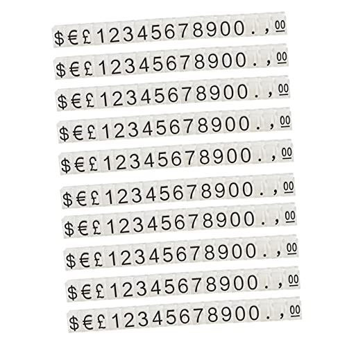 10st Preisschild Supermarkt-nummernschilder Würfel Anzeigen Logo Zahlen- -block Einzelhandelsnummer Für Schmuck Etikett Alphabet-tabs Buchstabe Plastik Lieferungen von MAGICLULU