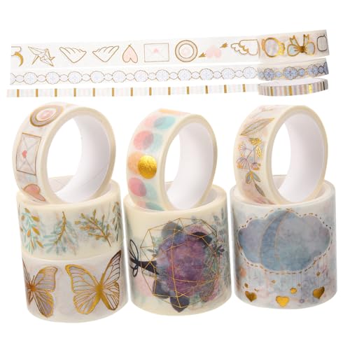 MAGICLULU 12 Rollen Washi Tape Aufkleber DIY Handglanz Washy Tape Scrapbooking Dekorative Washi Tapes Washi Tape Musterkarten DIY Tapes Klebebänder Tape Washi DIY Bastelband von MAGICLULU