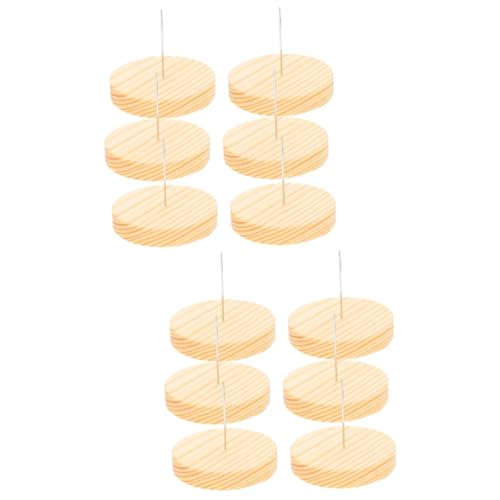 MAGICLULU 12 Sätze Holzbasis -Ornament Puppenfigurenständer Puppenaufbewahrungshalter Stützständer für Puppen Puppendisplay-Unterstützung Desktop-Display-Basis Puppenständer aus Filz Metall von MAGICLULU