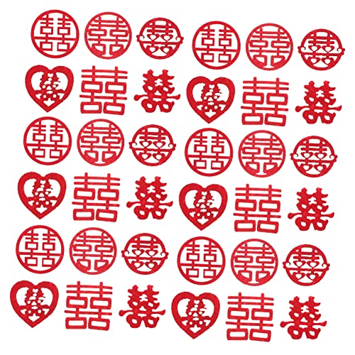 MAGICLULU 120Stücke Chinesische Hochzeitsdekoration Konfetti Xi Streudekoration Für Hochzeit Tischdeko Romantische Feierlichkeiten DIY Kunsthandwerk von MAGICLULU