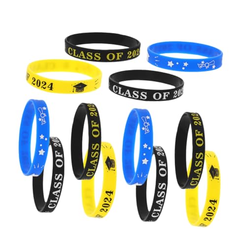 MAGICLULU 12Stücke Silikonarmbänder Für Abschlussfeier Wiederverwendbare Armbänder Für Jungen Und Zeremonien Und Feste Langlebig Und Bequem MAGICLULU 12Stücke Silikonarmbänder Für Abschlussfeier Wiederverwendbare Armbänder Für Jungen Und Zeremonien Und Feste Langlebig Und Bequem von MAGICLULU