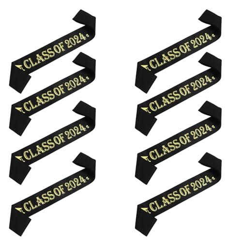 MAGICLULU 12Stücke Teiliges Abschlussschärpen Schwarze Satin Schärpe Mit Goldener Prägung Vielseitig Einsetzbar Schultergurt Oder Etikettegürtel Abschlussfeiern MAGICLULU 12Stücke Teiliges Abschlussschärpen Schwarze Satin Schärpe Mit Goldener Prägung Vielseitig Einsetzbar Schultergurt Oder Etikettegürtel Abschlussfeiern von MAGICLULU