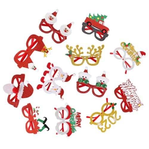 MAGICLULU Lustige Weihnachtsbrillenrahmen 12 Stück Weihnachtsfeier-brillen Für Jungen Und Mädchen Weihnachtsmann-brillen Requisiten Dekorationen MAGICLULU Lustige Weihnachtsbrillenrahmen 12 Stück Weihnachtsfeier-brillen Für Jungen Und Mädchen Weihnachtsmann-brillen Requisiten Dekorationen von MAGICLULU