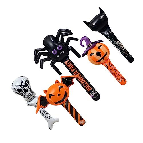 MAGICLULU 15 Stück Teiliges Aufblasbares Halloween Party Dekoration Gruselige Handheld Sticks mit Glatter Oberfläche und Leuchtenden Farben als Foto Requisite für Fröhliche Feiern von MAGICLULU