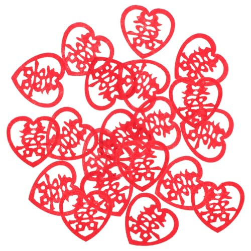 MAGICLULU 150 Stück Mini Hochzeits Konfetti Nicht Gewebt Herz Streudeko für und Obstschale Kreative Chinesische Glückssymbole Haltbare und Sichere Dekoration für Festliche Partys MAGICLULU 150 Stück Mini Hochzeits Konfetti Nicht Gewebt Herz Streudeko für und Obstschale Kreative Chinesische Glückssymbole Haltbare und Sichere Dekoration für Festliche Partys von MAGICLULU