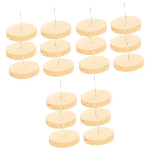 MAGICLULU 18 Sätze Holzbasis -ornament Spielzeugpuppen Unterstützen Puppenanzeigehalter Desktop-display-basis Aufbewahrungsständer Für Häkelpuppen Modellpuppen Mit Ständer Metall von MAGICLULU