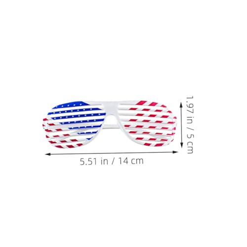 MAGICLULU 18 Stck American Flag Party Brille Shutter Glasses aus Leichtem Kunststoff Lustige Fotorequisiten für Festival Of July Geeignet für Erwachsene von MAGICLULU