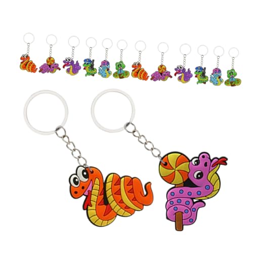 MAGICLULU 18 Stück Kreativer Cartoon Schlangen Schlüsselanhänger Teiliges Design für Rucksäcke und Autoschlüssel Mitgebsel für Junge Mädchen und MAGICLULU 18 Stück Kreativer Cartoon Schlangen Schlüsselanhänger Teiliges Design für Rucksäcke und Autoschlüssel Mitgebsel für Junge Mädchen und von MAGICLULU