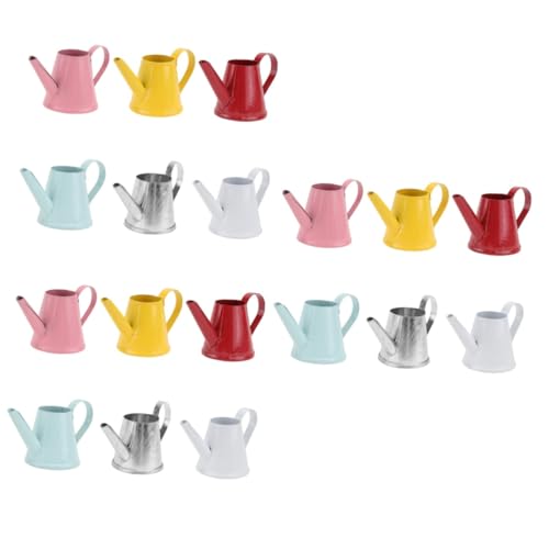 MAGICLULU 18 Stück Teiliges Mini Wasserkocher Deko Candyfarben Langlebige Miniatur Gießkanne für Hausdeko Leichte und Robuste Wohnaccessoires als Fotorequisit und Tischdekoration von MAGICLULU