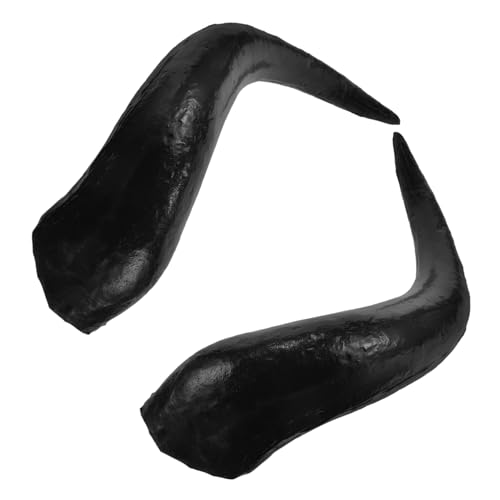 MAGICLULU 1Paar DIY Bullenhörner Haarreif Schwarzes Ochsenhorn Kostüm Stirnband für Halloween Mottopartys Cosplay Karneval Wiederverwendbar Sicher und Bequem Besondere von MAGICLULU