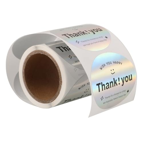 MAGICLULU 1Rolle Dankesetiketten Dichtungsaufkleber Für Geschenkverpackungen Aufkleber Selbstklebend Hochwertige Etiketten Für Persönliche von MAGICLULU