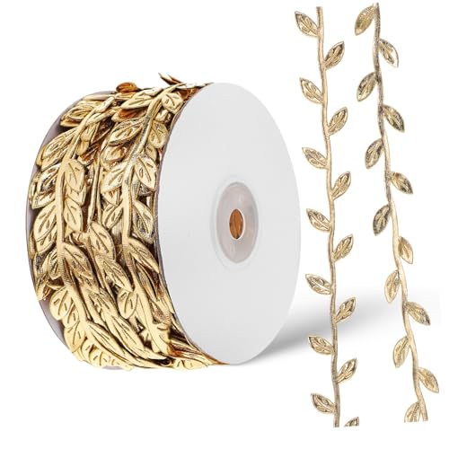 MAGICLULU 1Rolle Glitzerndes Blätterbesatzband Metallischer für DIY Dekoration Bastelband für Hochzeiten Geburtstagsfeiern Scrapbooking und Blumendekorationen MAGICLULU 1Rolle Glitzerndes Blätterbesatzband Metallischer für DIY Dekoration Bastelband für Hochzeiten Geburtstagsfeiern Scrapbooking und Blumendekorationen von MAGICLULU