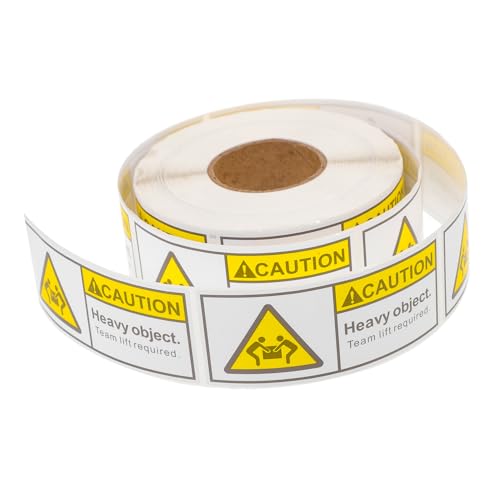 MAGICLULU 1Rolle Team Lift Aufkleber für Schwere Objekte Selbstklebendes Etikett für Versand Umzug Etiketten Rolle für Logistikverpackungen Sichere Kennzeichnung von MAGICLULU