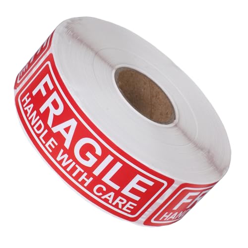 MAGICLULU 1Rolle Zerbrechliche Etiketten Selbstklebende Warnaufkleber für Vorsicht Aufkleber mit Handle With Care Hinweis für Versand Umzug von MAGICLULU