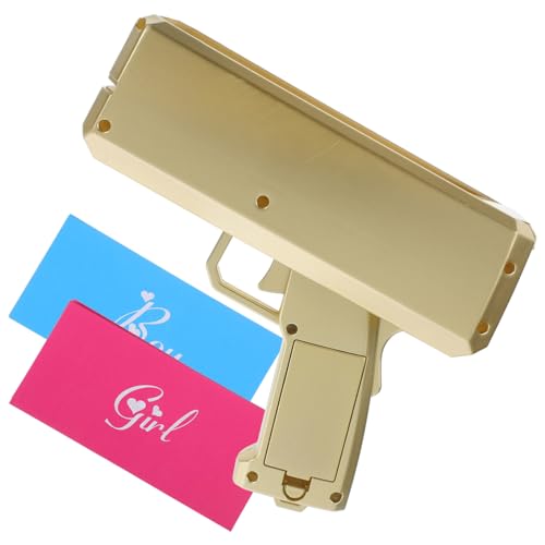 MAGICLULU 1Satz Gender Reveal Shooter Spielzeugpistole für Geschlecht Verkündung mit Bargeld Requisiten Lustiges Partyzubehör für Babyparty Kreative Enthüllung Goldene Farbe Langlebig MAGICLULU 1Satz Gender Reveal Shooter Spielzeugpistole für Geschlecht Verkündung mit Bargeld Requisiten Lustiges Partyzubehör für Babyparty Kreative Enthüllung Goldene Farbe Langlebig von MAGICLULU