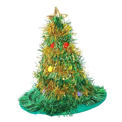 MAGICLULU 1Stk Weihnachtsmütze Tischhut Laterne Strickmütze Kleid Hut weihnachtsmannmützen für weihnachtsverkleidung Hut in Weihnachtsbaumform Weihnachtsbaum-Lametta-Hut Vlies Green MAGICLULU 1Stk Weihnachtsmütze Tischhut Laterne Strickmütze Kleid Hut weihnachtsmannmützen für weihnachtsverkleidung Hut in Weihnachtsbaumform Weihnachtsbaum-Lametta-Hut Vlies Green von MAGICLULU