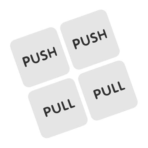 MAGICLULU 2 Paare Logo-Aufkleber Business-Push-Pull-Aufkleber quadratische Push-Pull-Türschilder drücken und Ziehen Push-Pull-Etiketten Büro-Push-Pull-Aufkleber Push-Pull-Zeichen Acryl Weiß von MAGICLULU