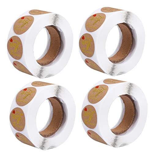 MAGICLULU 2 Rollen Kraft Aufkleber Set mit Selbstklebenden Verpackungsetiketten Geschenkaufkleber mit Liebevollem Design Vielseitige Kraftpapier Sticker für Backen Basteln und Dekoration MAGICLULU 2 Rollen Kraft Aufkleber Set mit Selbstklebenden Verpackungsetiketten Geschenkaufkleber mit Liebevollem Design Vielseitige Kraftpapier Sticker für Backen Basteln und Dekoration von MAGICLULU