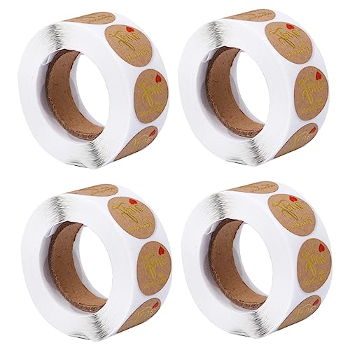 MAGICLULU 2 Rollen Kraftpapier Backetiketten mit Dankeschön Aufdruck Selbstklebende und Backsticker für Verpackung Partys und Notizbücher Starke Haftung Attraktives Design MAGICLULU 2 Rollen Kraftpapier Backetiketten mit Dankeschön Aufdruck Selbstklebende und Backsticker für Verpackung Partys und Notizbücher Starke Haftung Attraktives Design von MAGICLULU
