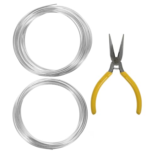 MAGICLULU 2 Rollen Metalldraht zum Basteln DIY Basteldraht Schmuckherstellung aus Metalldraht Eisen Silber MAGICLULU 2 Rollen Metalldraht zum Basteln DIY Basteldraht Schmuckherstellung aus Metalldraht Eisen Silber von MAGICLULU