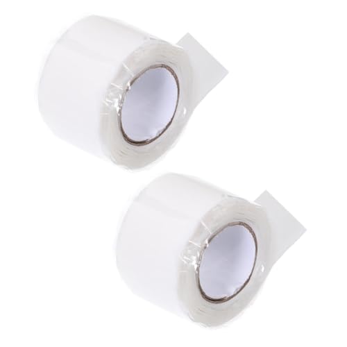 MAGICLULU 2 Rollen Wasserdichtes Klebeband Adhäsion Nachweisen Hoch Naht Gummiert Mehrzweck Klempner Klebrig Biegen Reparaturband Für Schläuche Versiegelung Produkt Weiß Silikon-gummi von MAGICLULU