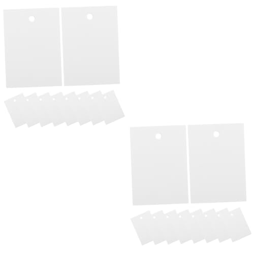 MAGICLULU 2 Sätze Blanko Preisetiketten Weiße Papieranhänger Für Bekleidung Beschriftbar Für Kleine Unternehmen Und Verkaufsaktionen 250 Stück * 2 von MAGICLULU