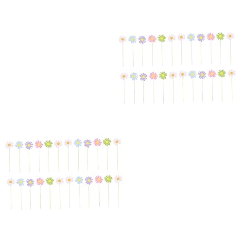 MAGICLULU 2 Sätze Blumen Cupcake Topper Kreative Tortendekorationen Für Hochzeiten Und Partys Hübsche Zuckerblumen Für Geburtstagsfeiern Und Familienfeiern Stück * 2 von MAGICLULU