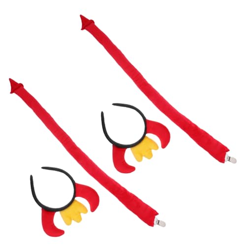 MAGICLULU 2 Sätze Halloween Teufelshörner Haarreifen Kreativer Cartoon Stirnband Weiches Material Komfortables Cosplay Zubehör für Kostüm Party Karneval von MAGICLULU