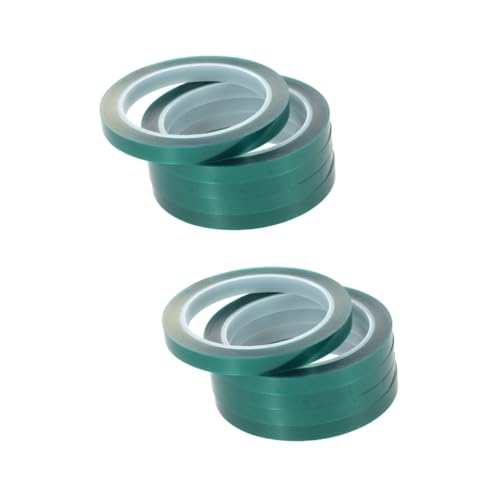 MAGICLULU 2 Sätze Hochtemperaturresistenter Schutzfilm Hitze Maskierung Abdeckband Klebeband Im Freien Wärmeleitband Hochtemperaturbänder Das Haustier Grün 5 Rollen * 2 von MAGICLULU