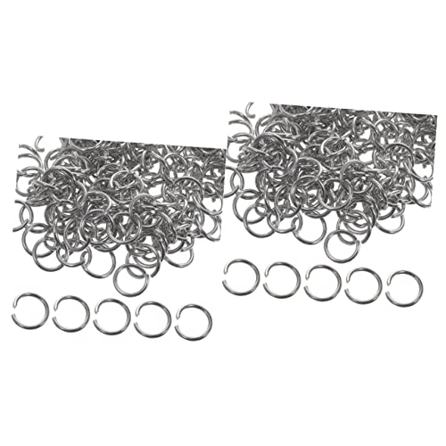 MAGICLULU 2 Sätze Öffnungsringe Für Schmuckherstellung Robuste Und Langlebige Sprungringe Für Armbänder Schlüsselanhänger Und Diy Projekte Hochwertiges Material Für Kreative 200 Stück * 2 von MAGICLULU