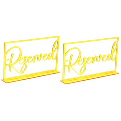 MAGICLULU 2 Sätze Reserviert Tischschild Aus Für Hochzeiten Partys Und Teilig Goldfarben Sitzplatzreservierungsschilder Für Restaurant Und Feierlichkeiten 6 Stücke * 2 von MAGICLULU