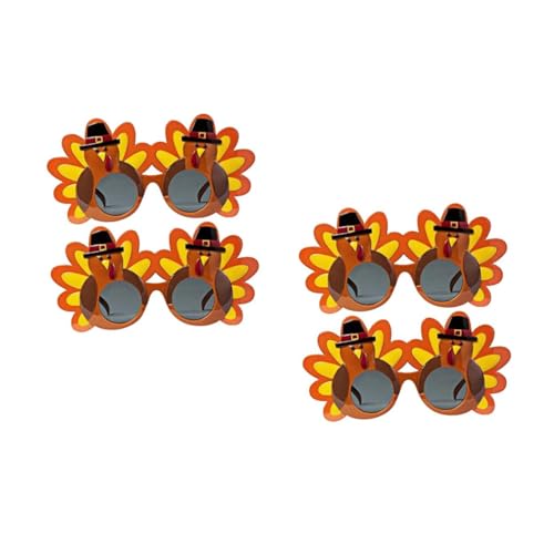 MAGICLULU 2 Sätze Truthahngläser Lustige Brillen Truthahn-design-brille Kleiderparty Requisiten Lustige Schauspiele Schicke Brille Thanksgiving-tag-brille Plastik 2 Stück * 2 von MAGICLULU