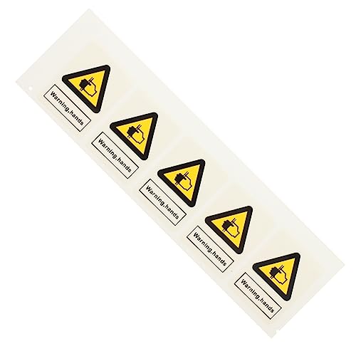 MAGICLULU 2 Sätze Warnschild Aufkleber Mit Sicherheitsetikett Abziehbilder Stichworte Handzertrümmerungszeichen Weiße Aufkleberetiketten Warnband Für Gelb Pp Synthetisches Papier 5 Stück * 2 von MAGICLULU