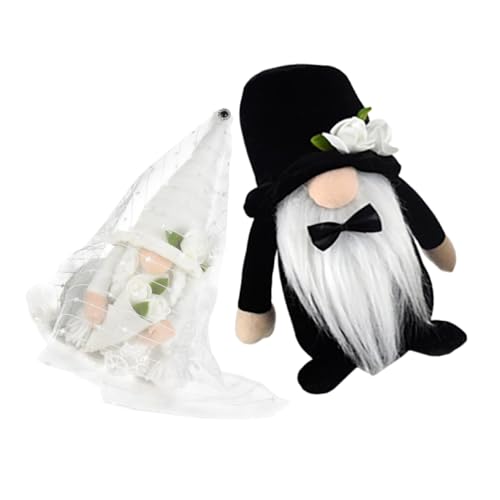 MAGICLULU 2 Stück Bouquet Puppe Dekorationen Gnom Ornament Tisch Zwerg Hochzeit Pp Baumwolle von MAGICLULU
