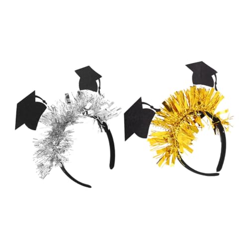 MAGICLULU 2 Stück Graduierungs haarreif Mini Filzhut Haarschmuck für Abschlussfeier Party Hochzeit Stilvoll Langlebig Einfach Kombinierbar Geeignet für Vielfältige Frisuren und Festliche von MAGICLULU