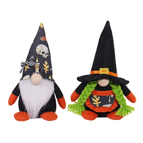 MAGICLULU 2 Stück Halloween GNOME Plüsch Deko Gruselige Zwergenfiguren für Tischdekoration Halloween Party Accessoires Mystische für Feiern MAGICLULU 2 Stück Halloween GNOME Plüsch Deko Gruselige Zwergenfiguren für Tischdekoration Halloween Party Accessoires Mystische für Feiern von MAGICLULU