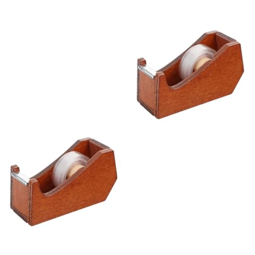 MAGICLULU 2 Stück Holz Klebebandspender im Tierdesign Niedlicher Schreibtisch Tape Dispenser für Büro und Bastelraum Stabil und Vielseitig Einsetzbar von MAGICLULU