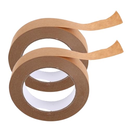 MAGICLULU 2 Stück Klebeband Breites Klebeband Umzugsband Für Kartons Papierpackband Abdeckband Papierverpackungsband Bastelband Geschenkpapierband Metzgerpapierband Kraftpapier von MAGICLULU