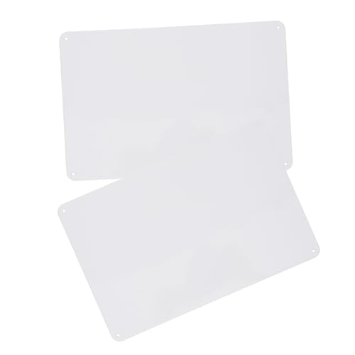 MAGICLULU 2 Stück Leere Metallschilder für Sublimation Vorgebohrte Löcher für Diy Projekte Garten und Geschäftsbeschilderung Rostfreies Material Einfache von MAGICLULU