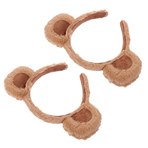 MAGICLULU 2 Stück Niedliches Teiliges Bärenohren Haarreifen Weiches Plüsch Stirnband und Rutschfest Vielseitig für Party Cosplay Geburtstag und Fasching Kuscheliges Tierkostüm Zubehör von MAGICLULU