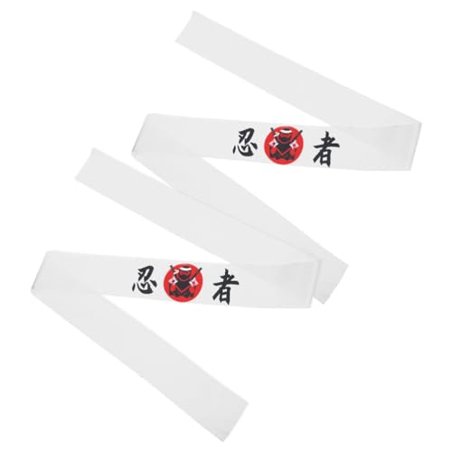 MAGICLULU 2 Stück Ninja-Stirnbänder Ninja-Meister-Themen-Stirnband Japanischer Sushi-Koch Hachimaki-Karate-Stirnband Bushido-Haarband Karate-Kostüm Für Sport Kochen Küche von MAGICLULU