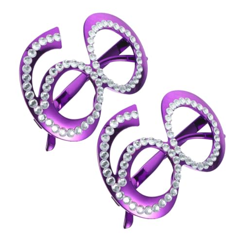 MAGICLULU 2 Stück Partybrille mit Glitzer Rahmen Jubiläumsbrille für Unvergessliche Fotomomente Wiederverwendbare Feier Zubehör für Geburtstagsfeiern und Besondere Anlässe von MAGICLULU
