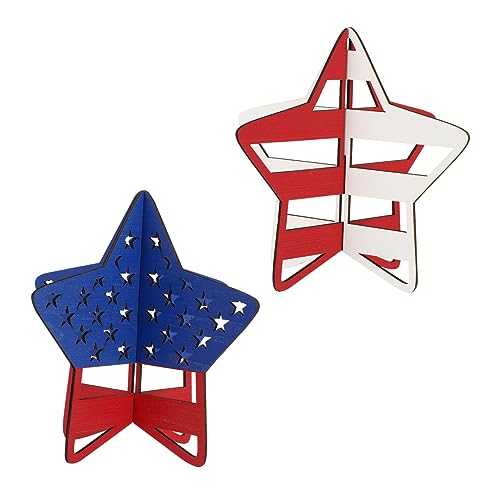 MAGICLULU 2 Stück Pentagramm-Ornament Tag der Unabhängigkeit für tischdeko Unabhängigkeitstag Party Kernstück Herzstück des Unabhängigkeitstages Unabhängigkeitstag Mittelstücke Holz MAGICLULU 2 Stück Pentagramm-Ornament Tag der Unabhängigkeit für tischdeko Unabhängigkeitstag Party Kernstück Herzstück des Unabhängigkeitstages Unabhängigkeitstag Mittelstücke Holz von MAGICLULU