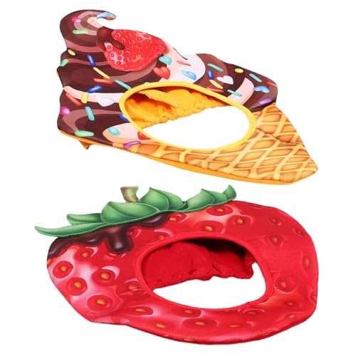 MAGICLULU 2 Stück Plüsch Erdbeer Eiscremehut Lustige Kostüm Foto-requisiten Weiches Leichtes Material Vielseitig für Halloween Weihnachten Partys und Cosplay Familienfreundlich MAGICLULU 2 Stück Plüsch Erdbeer Eiscremehut Lustige Kostüm Foto-requisiten Weiches Leichtes Material Vielseitig für Halloween Weihnachten Partys und Cosplay Familienfreundlich von MAGICLULU