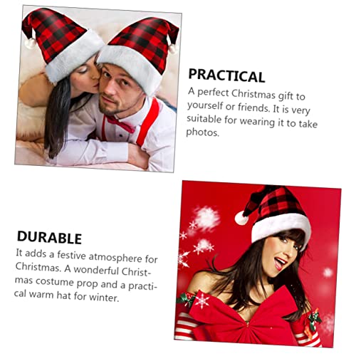 MAGICLULU 2 Stück Rote Schwarze Karomuster Weihnachtsmütze Kreative Festtagsdekoration Weihnachtlicher Partyhut für Erwachsene Vielseitiges Accessoire für Weihnachtsfeier und Festliche MAGICLULU 2 Stück Rote Schwarze Karomuster Weihnachtsmütze Kreative Festtagsdekoration Weihnachtlicher Partyhut für Erwachsene Vielseitiges Accessoire für Weihnachtsfeier und Festliche von MAGICLULU