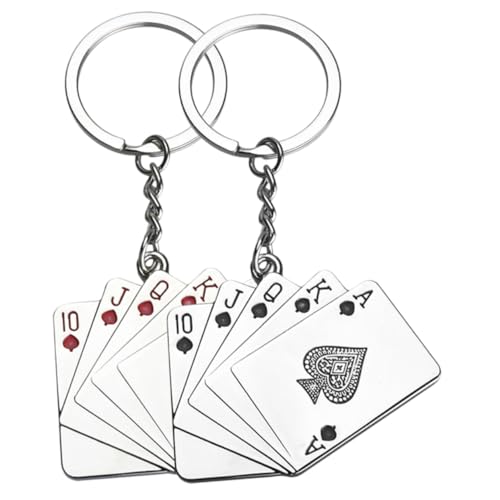 MAGICLULU 2 Stück Spielkarten Schlüssel bund Mini Poker-Neuheit Spielkartenkette für Jungs pokerkarten kartenhalter spielkarten key chain keychain Schlüsselanhänger Taschenanhänger Legierung MAGICLULU 2 Stück Spielkarten Schlüssel bund Mini Poker-Neuheit Spielkartenkette für Jungs pokerkarten kartenhalter spielkarten key chain keychain Schlüsselanhänger Taschenanhänger Legierung von MAGICLULU