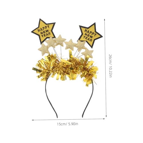 MAGICLULU 2 Stück Stern Stirnband Glitzerndes Happy Year Haarreif Festlicher Kopfschmuck für Silvesterfeiern und Partys von MAGICLULU